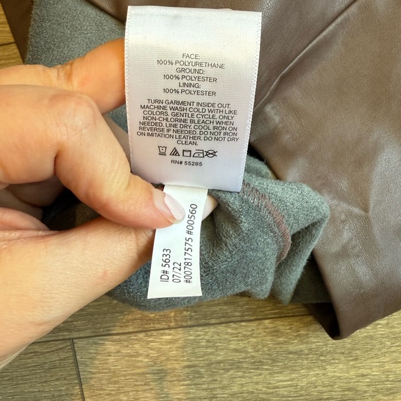 Express Faux Leather One Shoulder Mini Dress Mocha - Picture 13 of 13